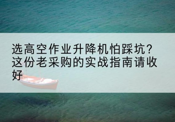 平房高空作业升降机厂家推荐-选高空作业升降机怕踩坑？这份老采购的实战指南请收好